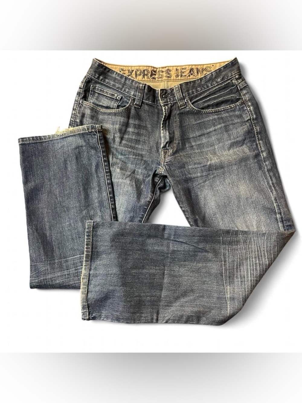 Men’s Express blue  jeans with a straight leg fit 30x30 Loose Stretch